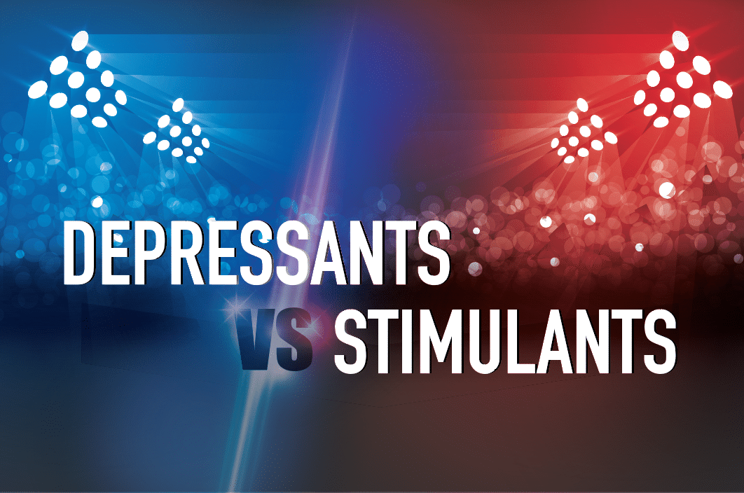 depressants vs stimulants infographic