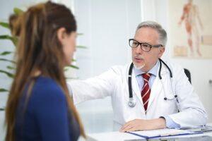 opioid rehab center South Shore MA, doctor talking to patient